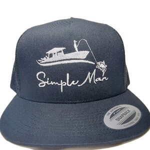 Simple Man Fisherman Direct Embroidered Mesh Adjustable …